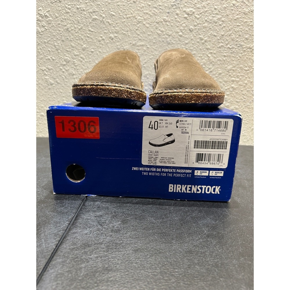 Birkenstock Callan Suede Gray Taupe EU 40 US L9 M7 Womens Mens - Picture 11 of 12